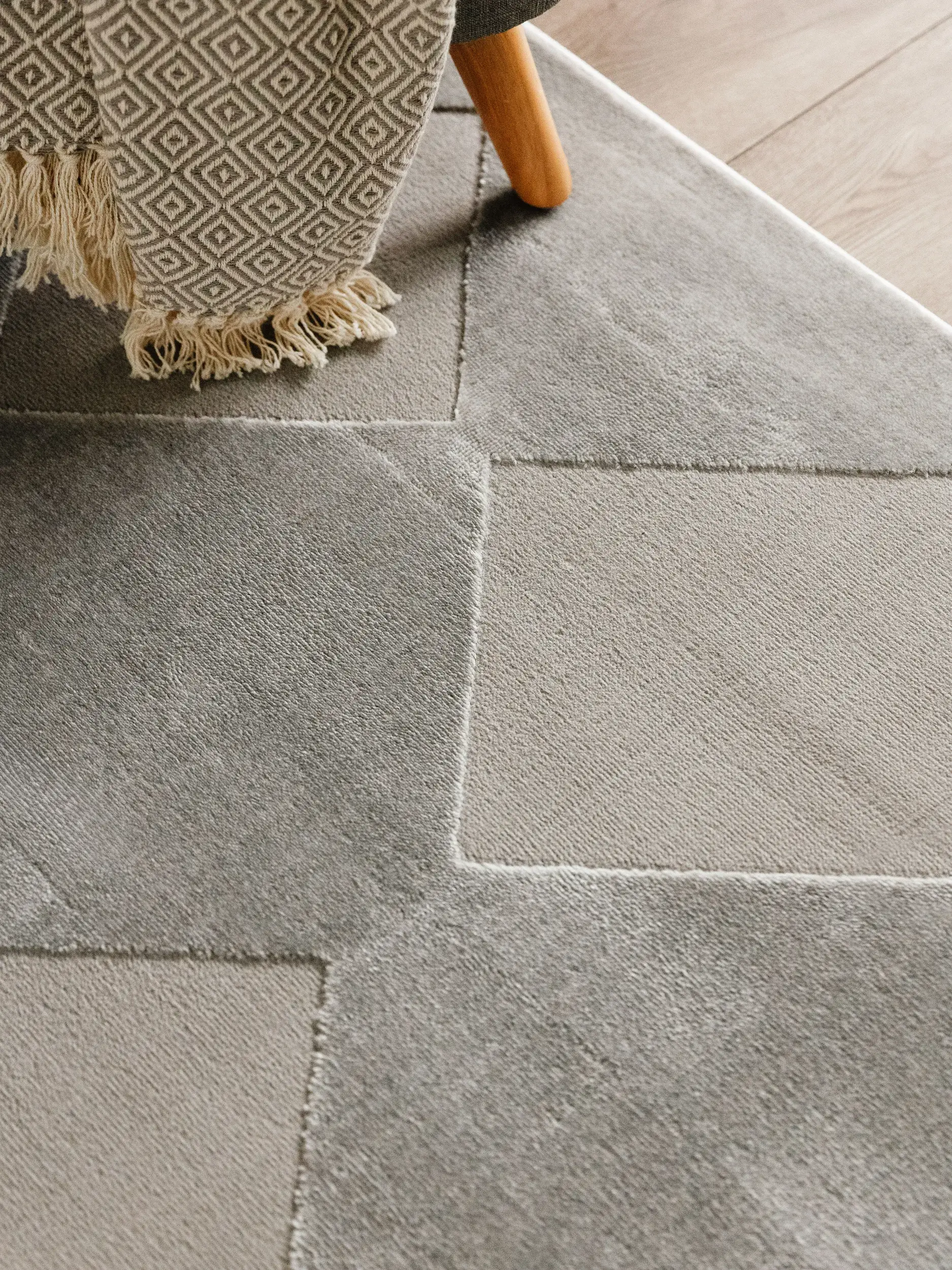 Teppe av 60% Polyester, 40% Polypropylen i Grau med 60% Polyester, 40% Polypropylen høy lugg fra benuta Basic