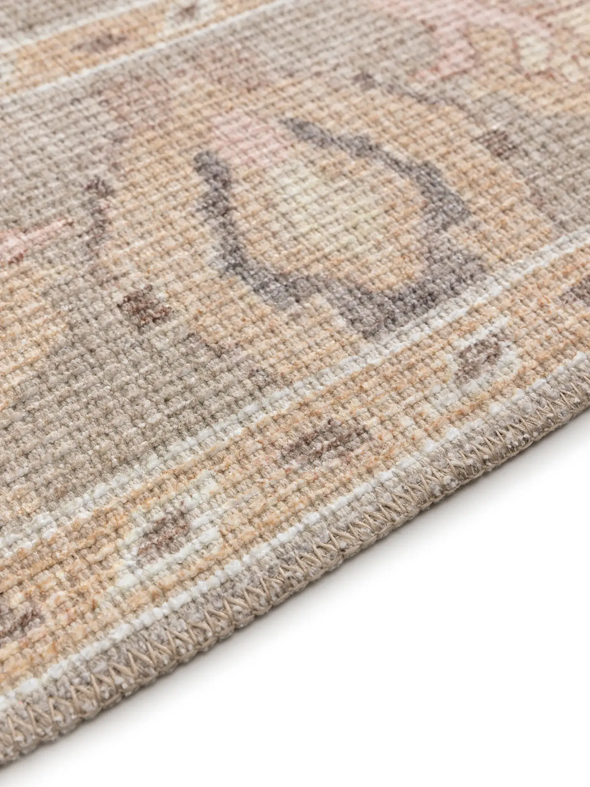 Tapijt van 50% Polyester, 50% Polykatoen in Beige met een 50% Polyester, 50% Polykatoen hoge pool van benuta nest