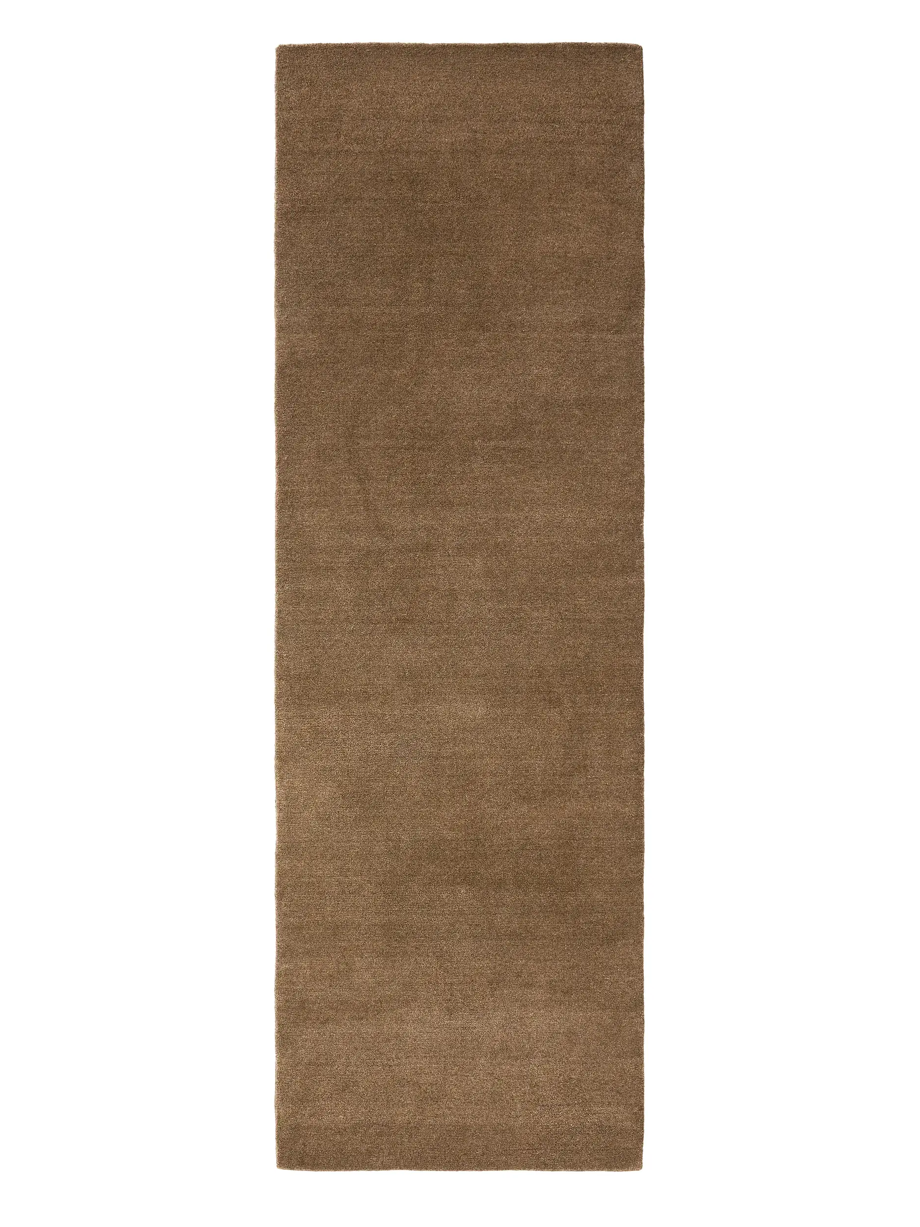 Rug made of 100% Wolle in Braun with a 100% Wolle high pile by benuta Pure