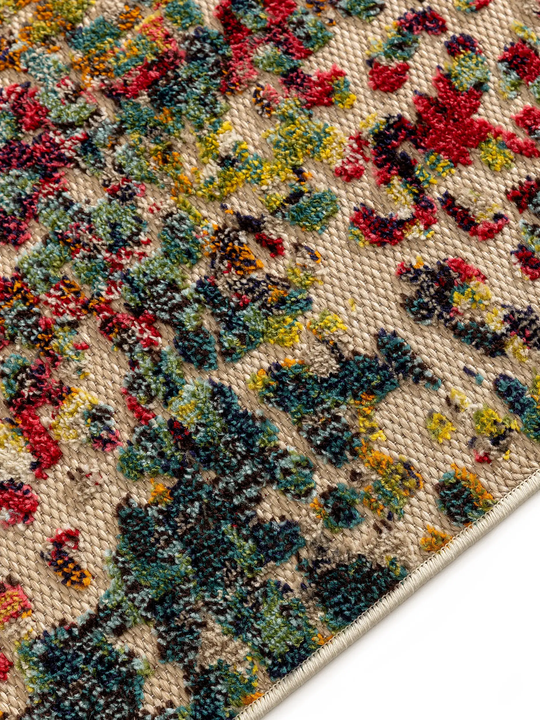 Rug made of 100% Polypropylen in Multicolour with a 100% Polypropylen high pile by benuta Nest