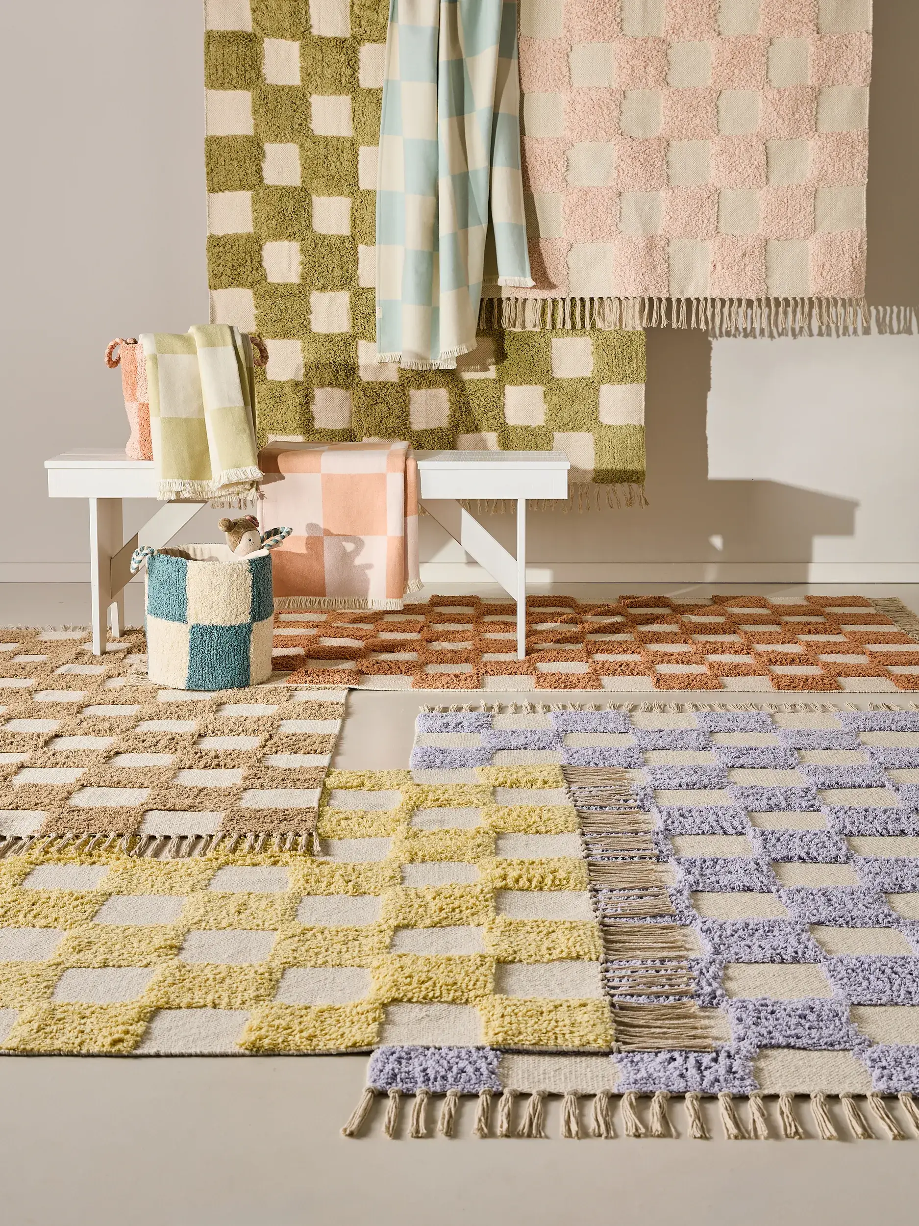Tapis Caro en 100% Coton en Mauve de Lytte