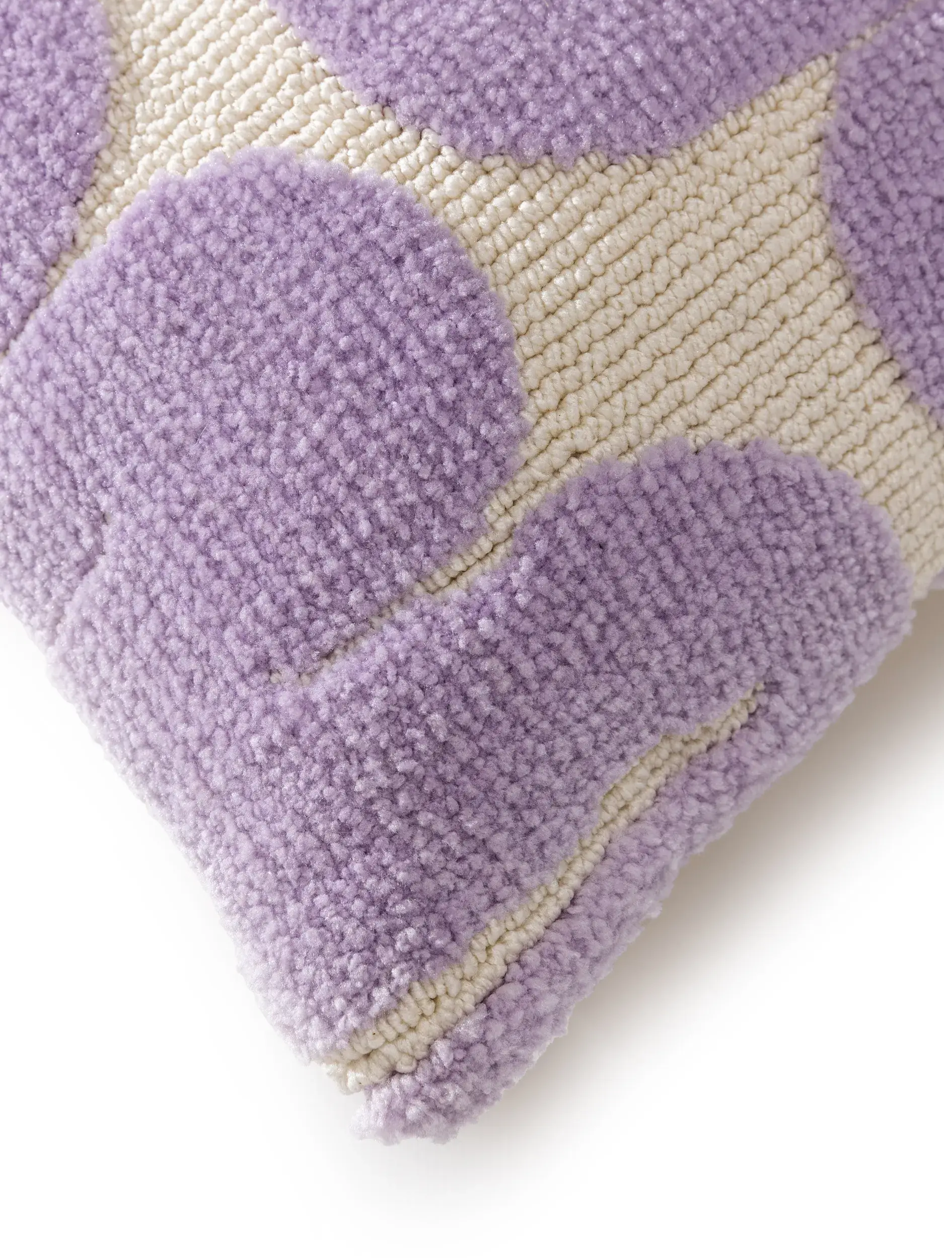 Cushion Cover Ally Purple in Abstract design made of 100% Polyester (Microfiber) by benuta Pop