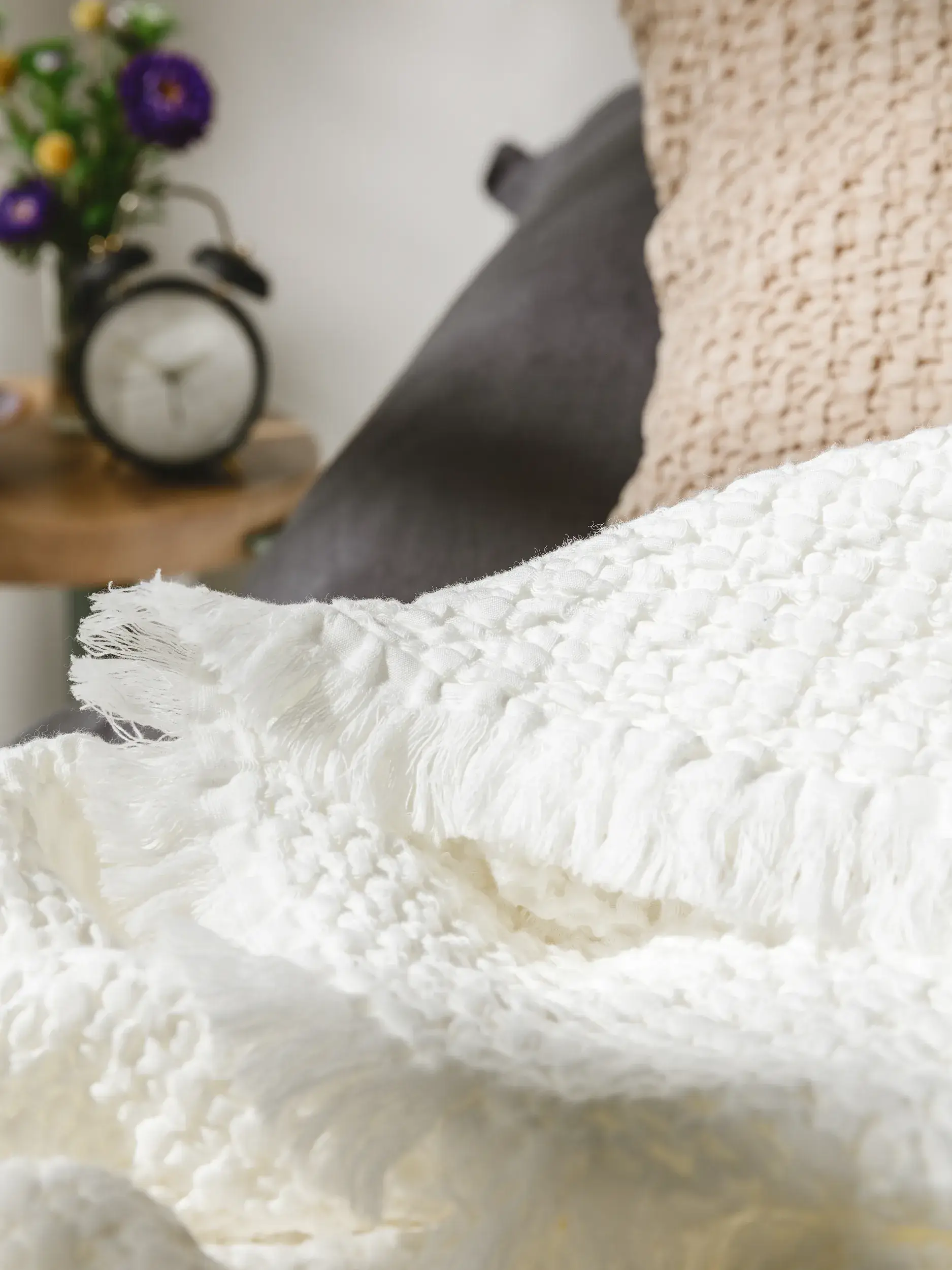 Baumwolldecke Cloe Cream im Design  aus  von benuta